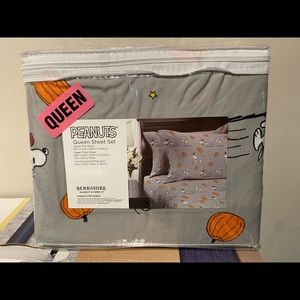 Peanuts Halloween Queen Sheet Set Gray